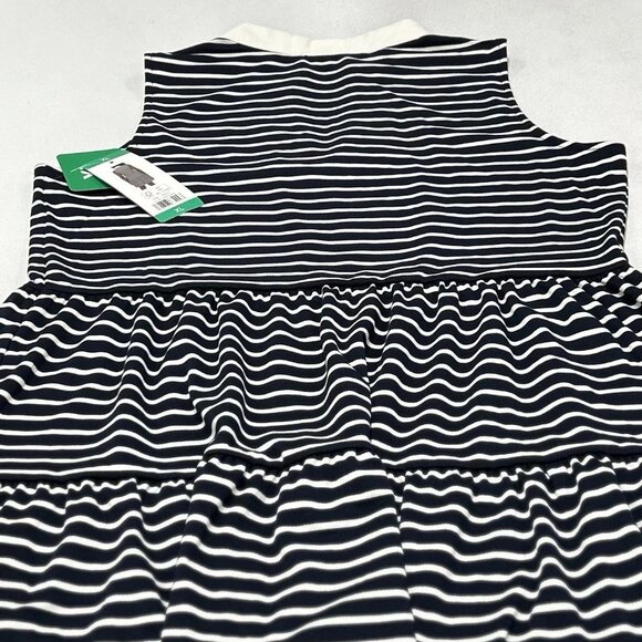 Nautica Jeans Women's Tiered Collar Sleeveless Mini Dress, Navy/Ivory, Size XL - Picture 4 of 9